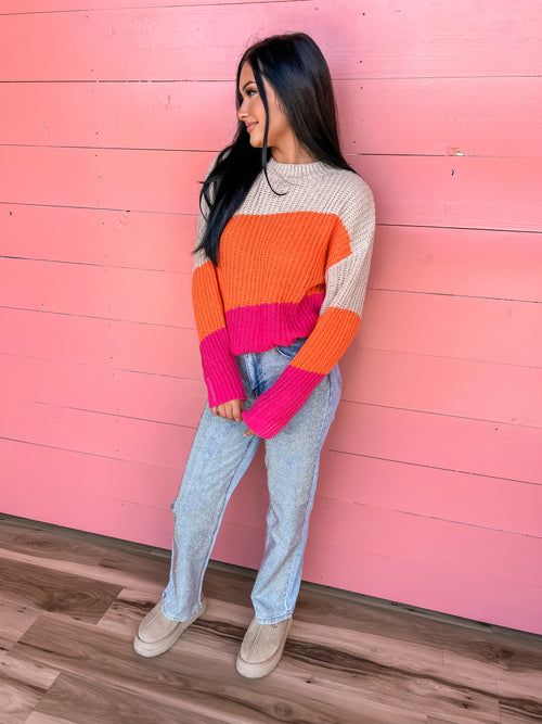 Neo Color Block Sweater