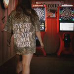 90's Country Kinda Heart Camo Tee