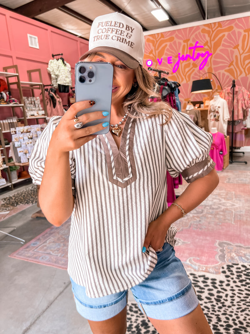 Say Something Striped Top