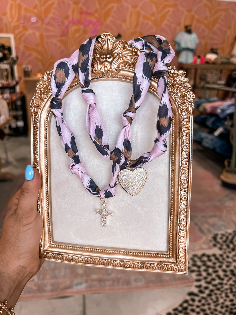 Leopard Scarf Necklace
