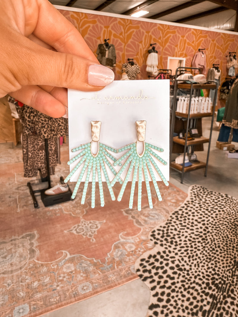 Turquoise Sunburst Earring
