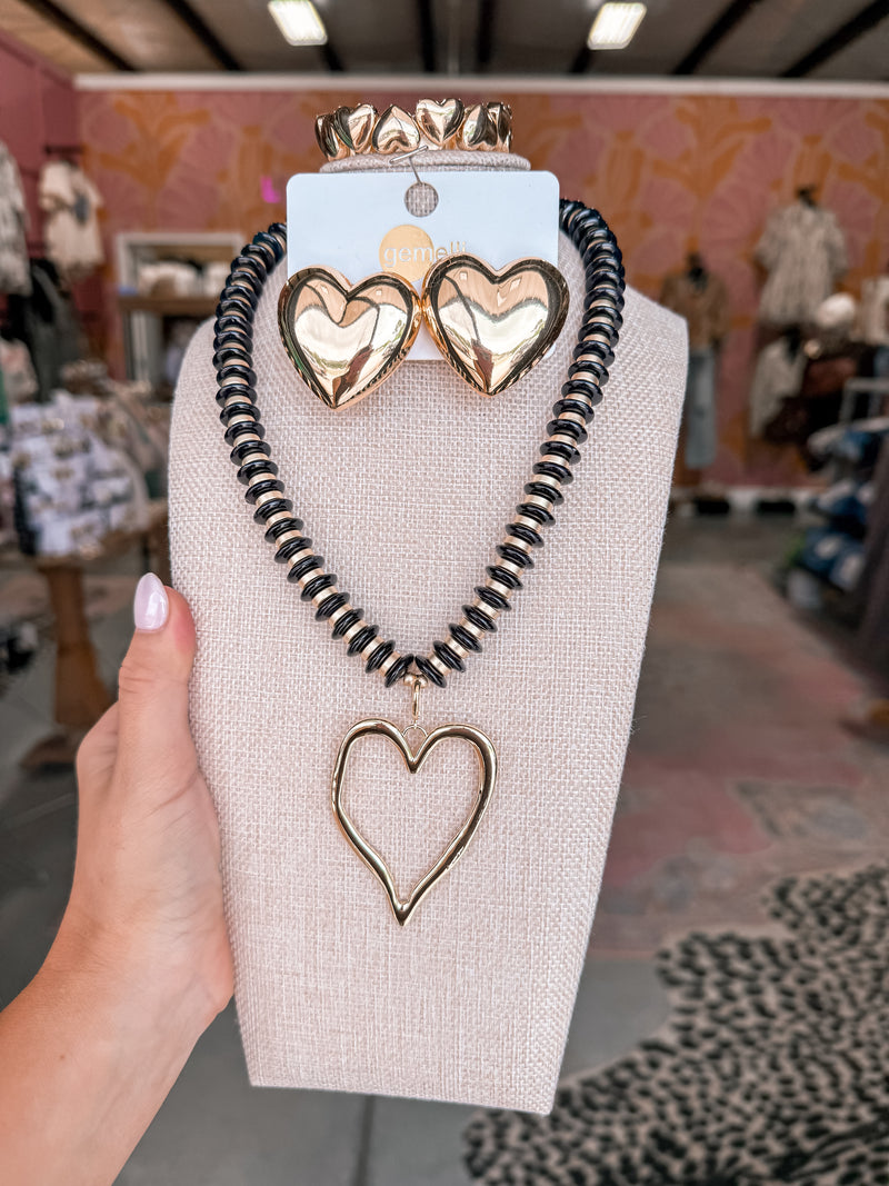 Richie Black Heart Necklace