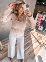 Vanilla Latte Crochet Top