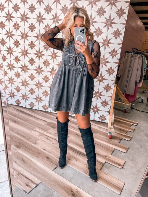 Thanks A Latte Romper (Dark Grey)