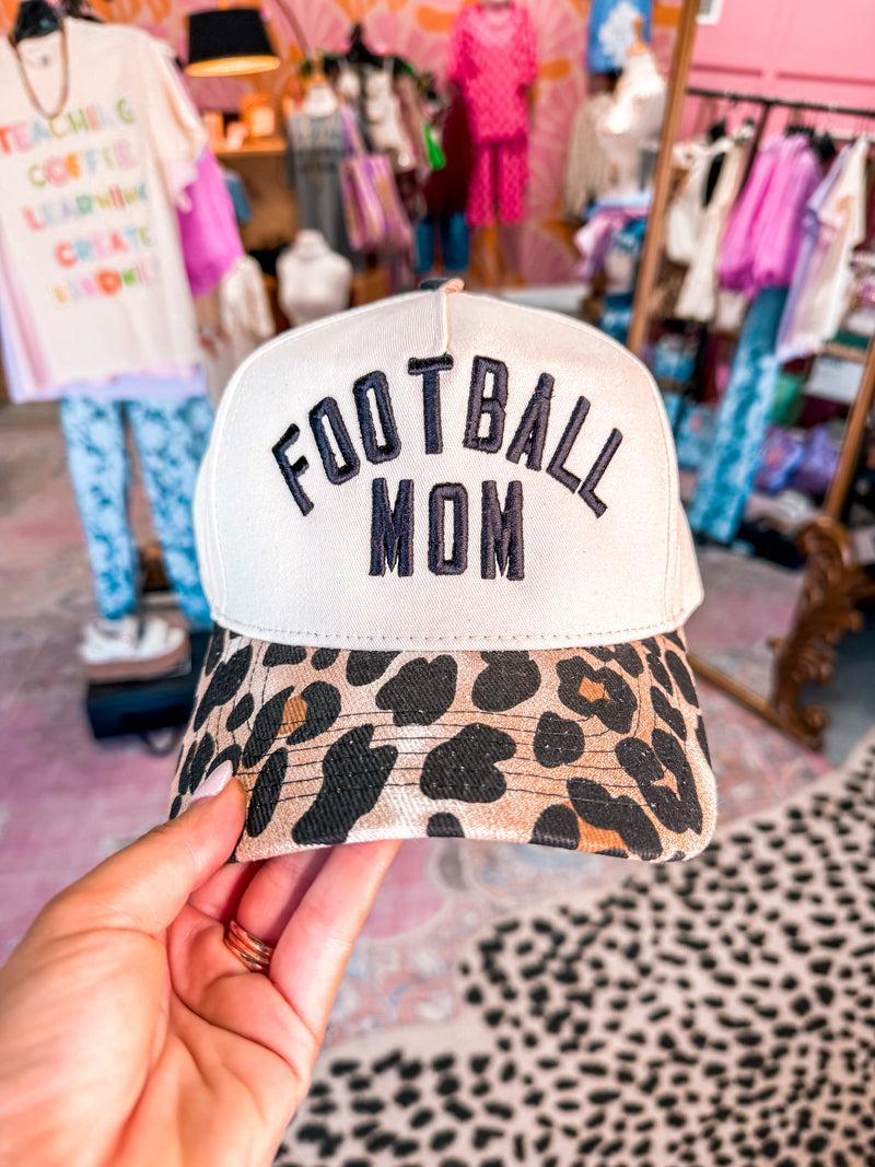 Football Mom Leopard Hat