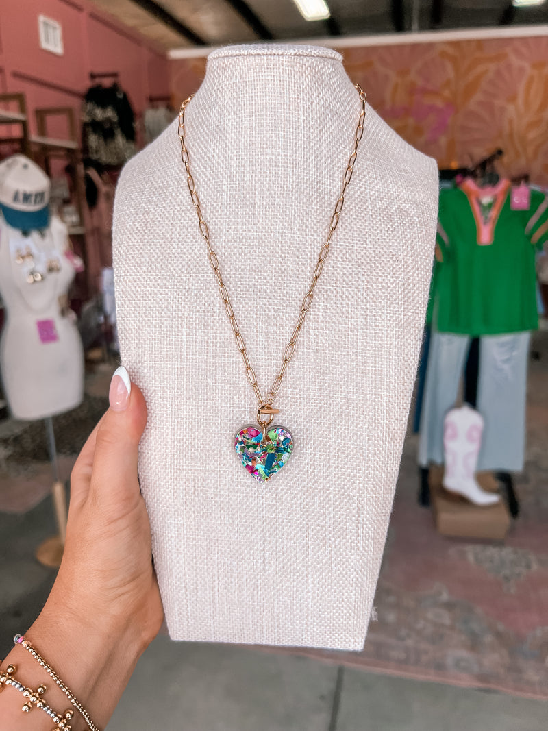 Confetti Heart Necklace
