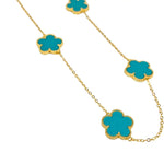 Adeline Clover Necklace Turquoise