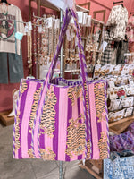 Tiger Pink Quilted Tote