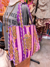 Tiger Pink Quilted Tote