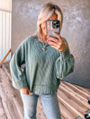 Lucky To Have You Ribbed Knit Top