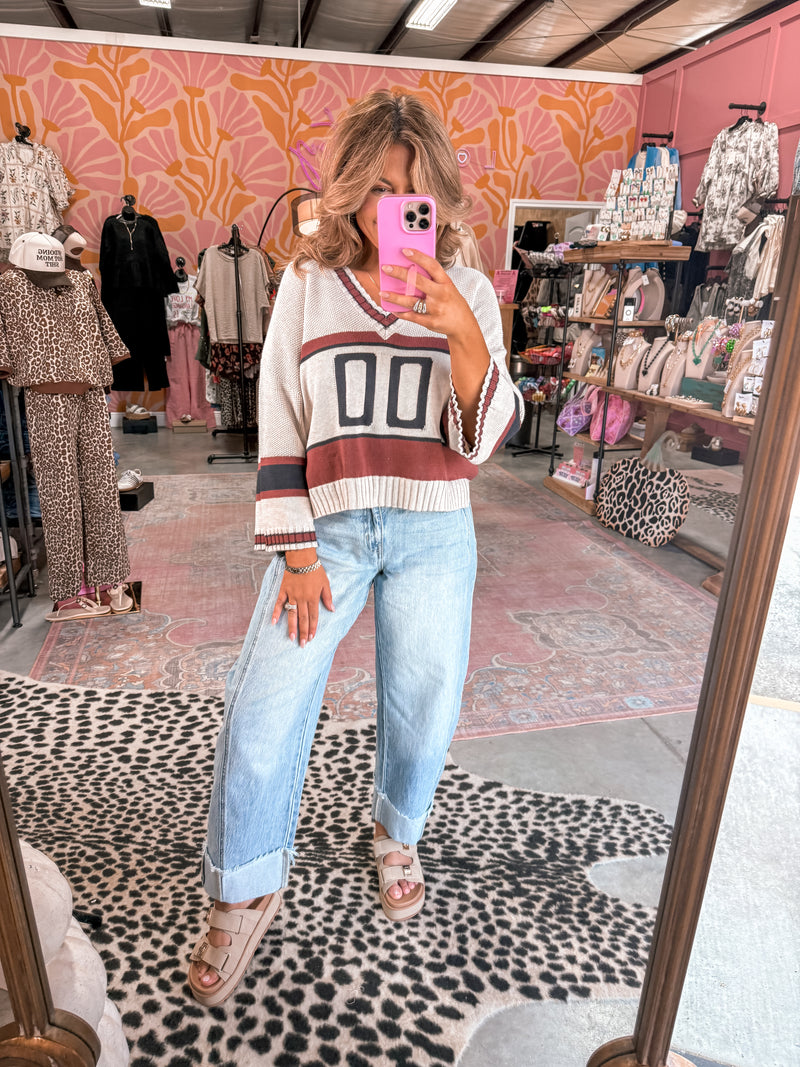 Varsity Knit Sweater
