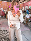 While We're At It Ribbed Knit Top (Coconut Milk)