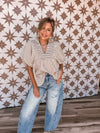 Caramel Stripe Top