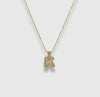 Pave Bubble Initial Necklace