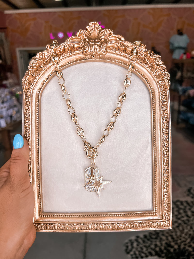 Kia Gold Star Charm Necklace