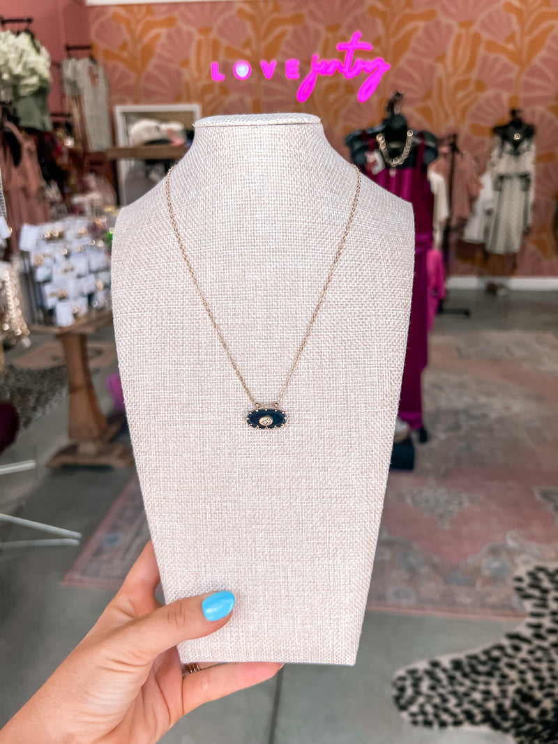 Augusta Oval Pendant Necklace