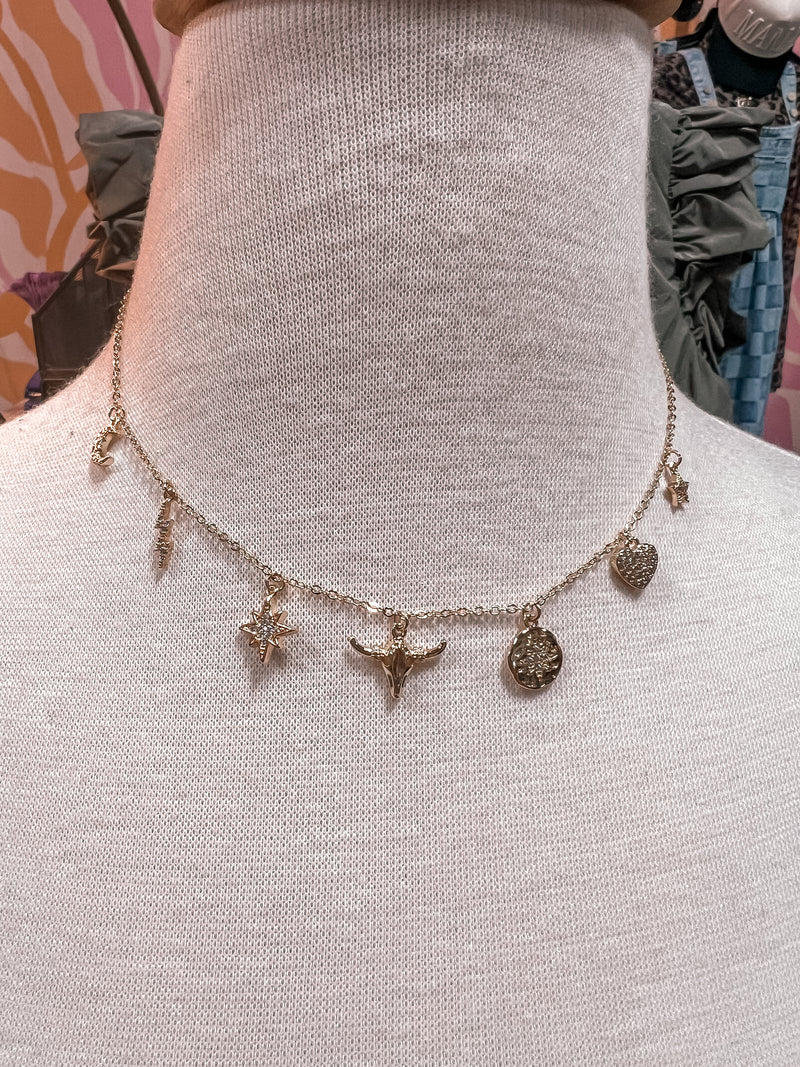 Longhorn Charm Necklace
