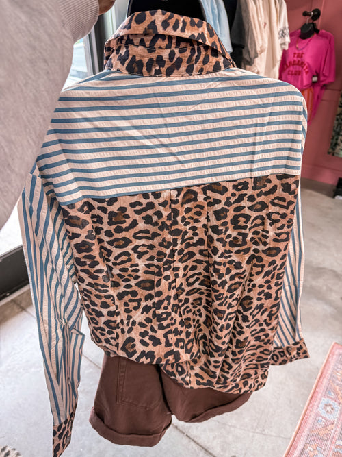 Leopard Chic Button Down