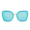 Clarisse Turquoise Mirror Sunglasses