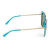 Clarisse Turquoise Mirror Sunglasses