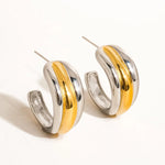 Lazare 18K Multi Metal Hoops
